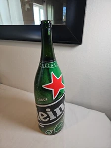 Rare 3 qt. Heineken Lager Empty Beer Special Edition Bottle - EMPTY - Picture 1 of 8