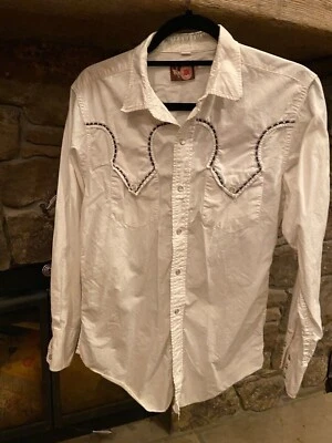 Camisa De Colección 101 Western Pearl Snap Años 40 Uno-O-One Pequeña Japón Vaquero De Colección Foto 1 de 4
