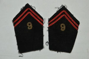 PATTES DE COL OFFICIER 9° REGIMENT DU GENIE MODELE 1939- CAMPAGNE DE FRANCE 1940 - Picture 1 of 2