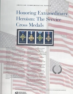 Amerikanische Gedenktafel Nr. #966 The Service Cross Medals Scott #5065-5068 - Bild 1 von 2