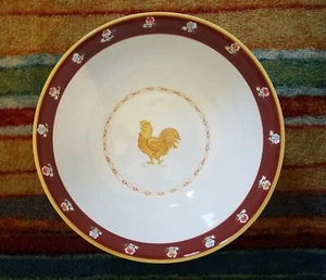 Wavery Coq-a-Doodle-Do Rooster Ceramic Serving Bowl 12 1/4" - Picture 1 of 5