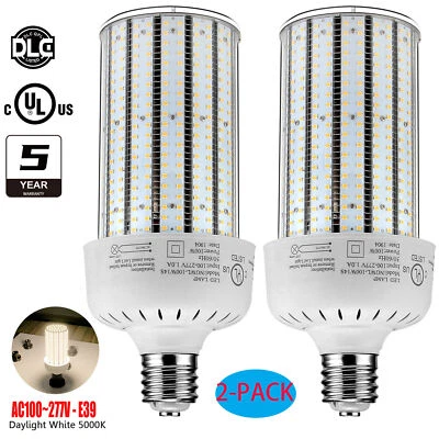 (2-Pack) 100W LED Corn Cob Bulb Light E39 Mogul Base 5000K for Garage Factory - Image 1 of 4