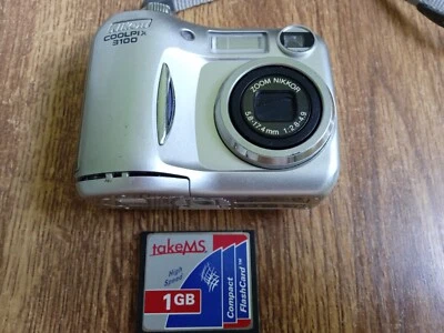 WORKING Nikon coolpix 3100  3.2MP  Compact Digital Camera +card    Tested - Image 1 of 4