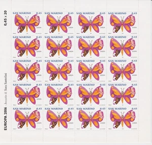 San Marine 2006 Europa 2 Kleine Blätter Von 20 MNH (cod.7203) - Bild 1 von 2