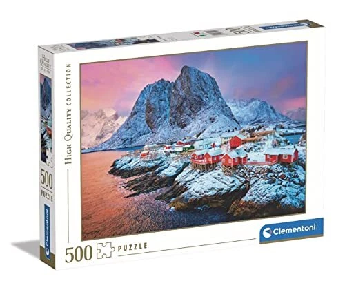 Clementoni Collection-Hamnøy Village-500 Pezzi-Puzzle Adulti, Made in (V4P) - Immagine 1 di 1