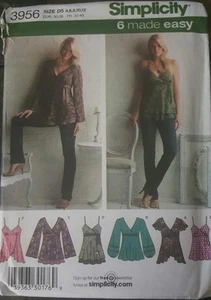 Simplicity Sewing Pattern 3956 Shirt Blouse Top Camisole SZ 4-12 Uncut - Picture 1 of 8