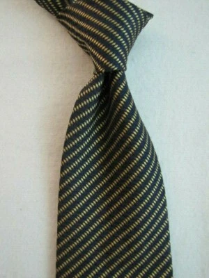 Corbata de seda de lujo italiana ALTEA Milano oro azul diamante tejida geométrica Italia Foto 1 de 4