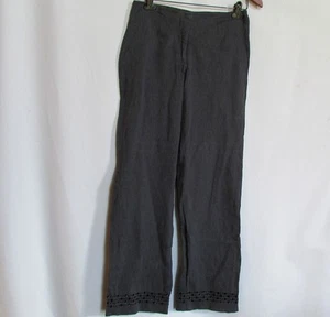 Style & Co. gray grey cotton stretch flat front sequin pants 4 29L - Picture 1 of 4