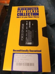 Forces Of Nature RARE Blockbuster Pre-Viewed Video Store Yellow Blue Case VHS - Picture 1 of 10