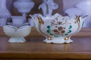 L G Wright Custard Argonaut, Northwood Custard Handpainted Everglade 1902 - Picture 1 of 9