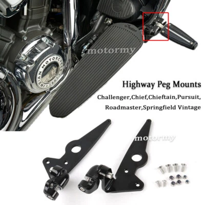 New For Indian Chief Dark Horse 2017-19 Foot Pegs Mount Black Highway Peg Mounts Foto 1 de 4