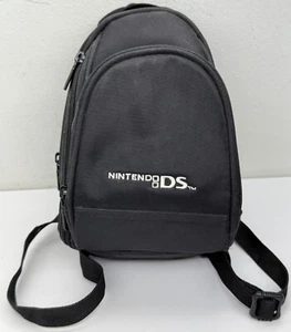 Nintendo DS Mini Backpack Carrying Case Padded Storage BLACK Pocket Compartments - Picture 1 of 9