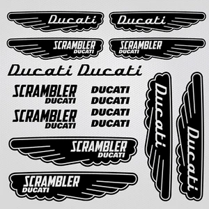 Pegatina Ducati Scrambler ala 16x piezas repuesto pegatina tuning logotipo antiguo - Imagen 1 de 9