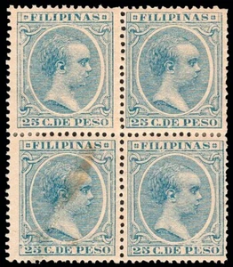 Filipinas - Edi **/* 104 Bl. 4 - 1891/1893 - Alfonso XIII - 25 cts. - Picture 1 of 1