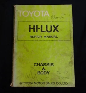 1976 1977 Toyota Hi-Lux Hilux Pickup Truck Repair Manual OEM Service Book FSM - Bild 1 von 21