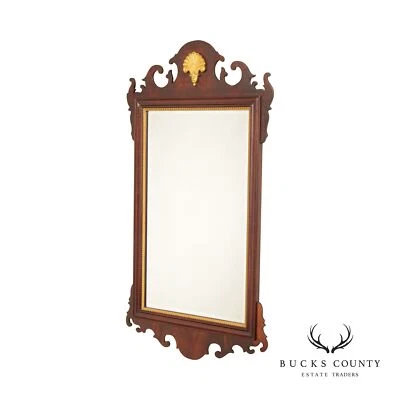 Espejo de caoba dorado parcial estilo Chippendale Councill Craftsmen Foto 1 de 4