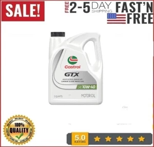 Castrol GTX 10W-40 Conventional Motor Oil, 5 Quarts - Picture 1 of 6