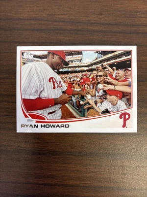 2013 Topps Ryan Howard #6 variación de imagen impresión corta Phillies SP raro M/NM Foto 1 de 3