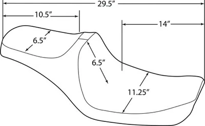 Asiento Drag Specialties Predator III - Doble Diamante - Rosca Negra 0803-0652 Foto 1 de 4