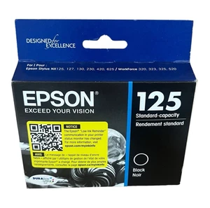 Epson 125 Black Ink Printer Cartridge Dura Brite Ultra New Best Before 04/2026 - Picture 1 of 2