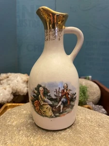 Klassischer Vintage Sabin ECHT 22kt Gold LACK! Handbemalte kompakte Kanne/Kanne  - Bild 1 von 5