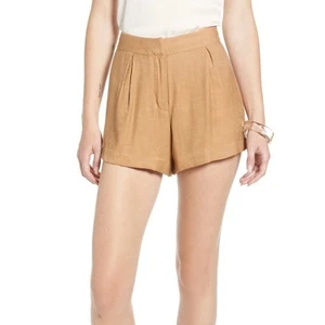 Pantaloncini plissettati Something Navy Tan Praline taglia 10 nuovi - Foto 1 di 14