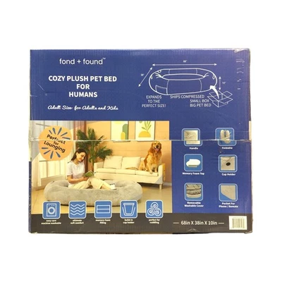 Acogedora cama de felpa para mascotas para humanos, tamaño adulto para adultos y niños fond + found Foto 1 de 3