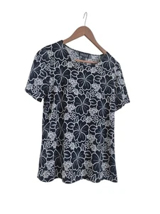 Damen Saloos Top Kurzarm UK 16 EU 44 Blumen Ex - Bild 1 von 4