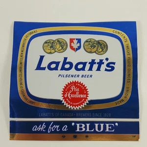 Labatt's Pilsner Beer Bottel Label Labatt Breweries New westminster Victoria BC - Bild 1 von 2