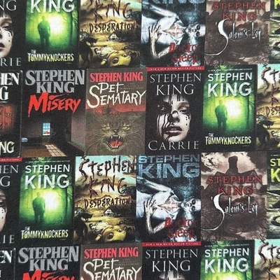 Stephen King Horror Book Character Fabric Fat Quarter Poly Cotton - Image 1 of 3