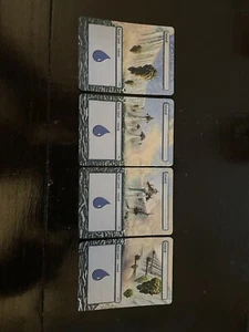 Hand-painted MTG alter: 4x Island panorama Kamigawa Island. - Picture 1 of 6