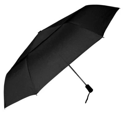 Regenschirm XL 116cm Auf-Zu-Automatik sturmsicher Doppeldach Farbe: Schwarz/Blau - Bild 1 von 4