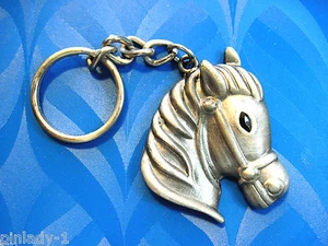 HORSE head , PONY head - keychain key chain GIFT BOXED - Picture 1 of 2