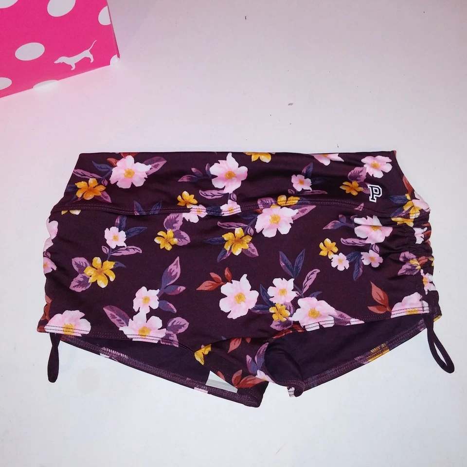 Shorts Victoria Secret rosa academia para nadar lateral scrunch Ultimate Stretch novo - Imagem 1 de 1