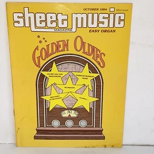 Vintage October 1984 Easy Organ Sheet Music Magazine Golden Oldies - Picture 1 of 12
