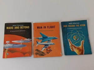 Walt Disney A Tomorrowland Adventure 1959 Paperback Books Lot Of 3 - Picture 1 of 10