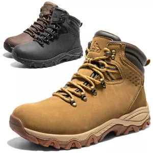 Men Snow Boots Hiking Boots Waterproof Outdoor Non-Slip Winter Warm Ankle Boots - Picture 1 of 15
