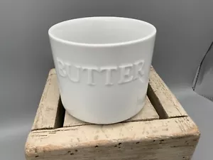 Everyday White by Fitz & Floyd French Style Porcelain Butter Keeper Dish - Picture 1 of 4