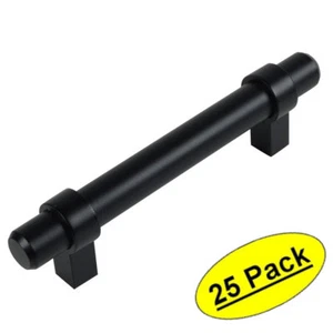 *25 Stück* Cosmas Schrankbeschläge flach schwarz Eurostange Griff Zug #161-3FB - Bild 1 von 1