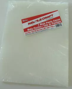 NEW SEALED Darice Canvas Designer Needlecraft Plastic White 7 Mesh - 12 Ct - Picture 1 of 3