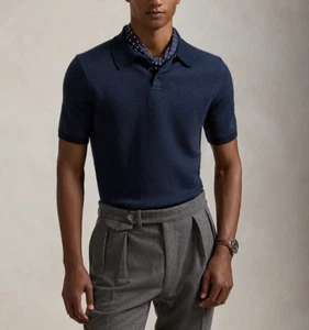 POLO Ralph Lauren Wool Herringbone Polo Sweater MSRP $198 - Picture 1 of 3