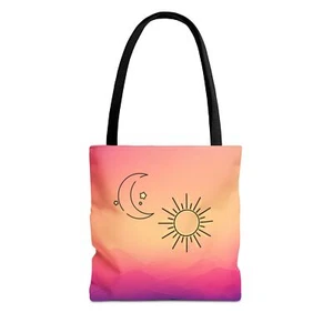 Sunset in Mountains Tragetasche, umweltfreundlich, perfektes Geschenk für Freunde, wiederverwendbar - Bild 1 von 13