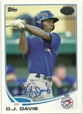 2013 Topps Pro Debut DJ D.J. DAVIS Signed Card BLUE JAYS autograph #1 PICK rc