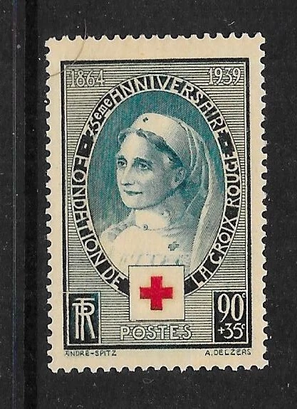 FRANCE 1939 90c+35c 75th Anniv. Red Cross Society vf MINT never hinged SG 634 - Image 1 of 1
