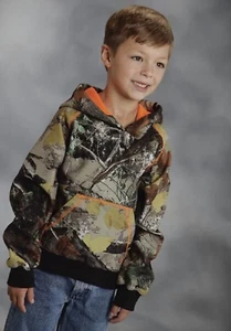 New! Youth boy's Roper CAMO HOODED FLEECE SWEATSHIRT HOODIE Size XS S M L XL - Picture 1 of 7