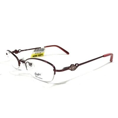 Candie's C LALITA BU Eyeglasses Frames Red Round Oval Half Rim 46-19-135 - Image 1 of 4