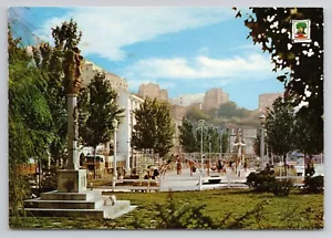 Postal vintage color parque infantil El Berbes Vigo España parque infantil escena color - Imagen 1 de 2