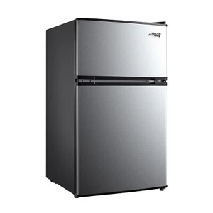 Arctic King 3.2 Cu ft Two Door Mini Fridge with Freezer, Stainless Steel, E-Star - Picture 1 of 17