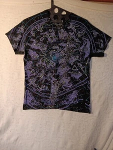 Vintage 1992 Liquid Blue Rich Normandin All Over Print World Map Atlas T-Shirt - Picture 1 of 19