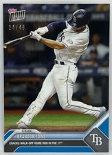 2023 Topps Now #817 Brandon Lowe Tampa Bay Rays BLUE Parallel 24/49
